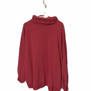 Elegant Red Cowl Neck Sweater